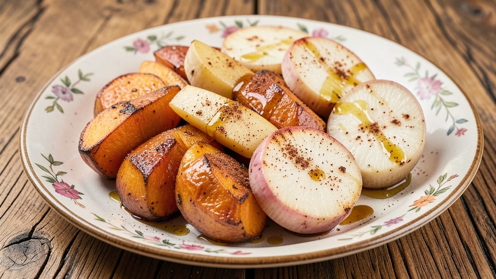 Turnip Parsnip Sweet Potato Recipe: Roasted Trio With Nutty Cinnamon Depth