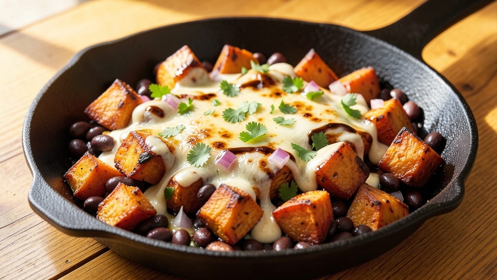 Sweet Potato Taco Skillet Recipe: Smoky Cumin Crunch with Melty Cheese Harmony