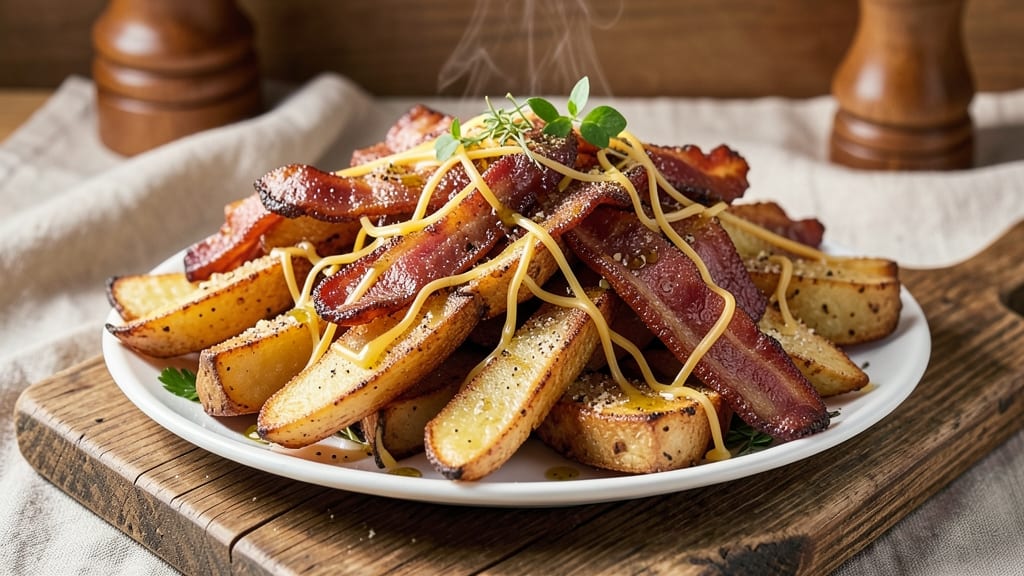 Bacon Potato Wedges Recipe: Smoky Crispy Bites With Cheesy Edge Magic