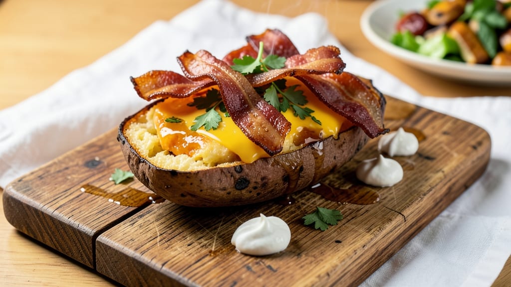 Texas Roadhouse Loaded Sweet Potato Copycat Recipe: Smoky Bacon Crunch Over Creamy Spice