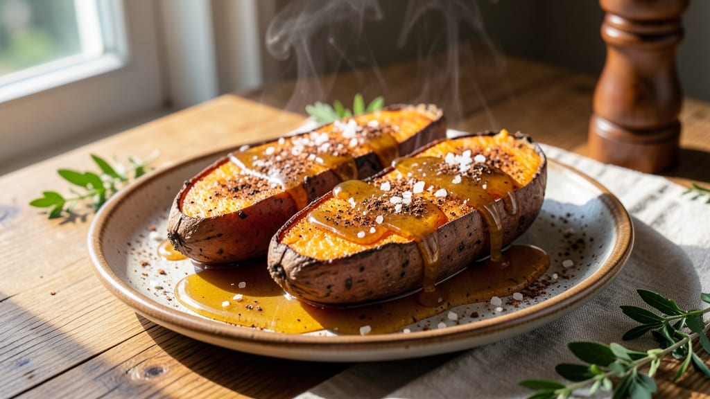 Best Baked Sweet Potato Recipe Ever: Spiced Crust Meets Gooey Centers