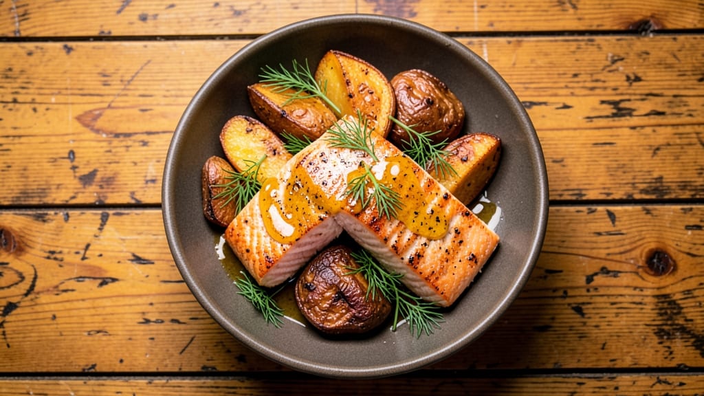 American Journey Salmon & Sweet Potato Recipe: One-Pan Harmony of Smoky Salmon and Caramelized Roots