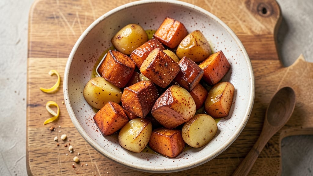 Sweet Potato and Idaho Potato Recipe: Roasted Spice Harmony in One Pan
