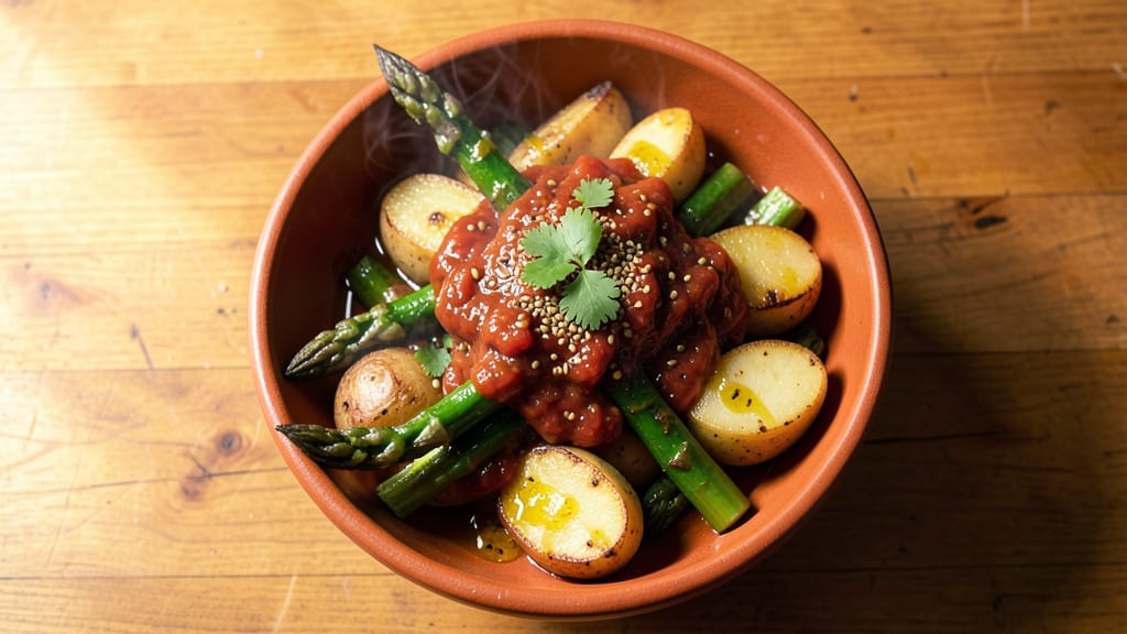 Asparagus And Potato Indian Recipe: Turmeric-Ginger Aromatics With Tender Bites