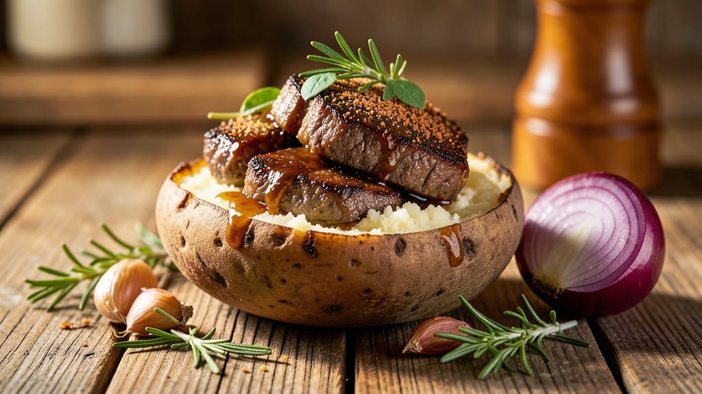 Baked Potato Beef Recipe: Smoky Roast Beef Stuffed with Creamy Cheese