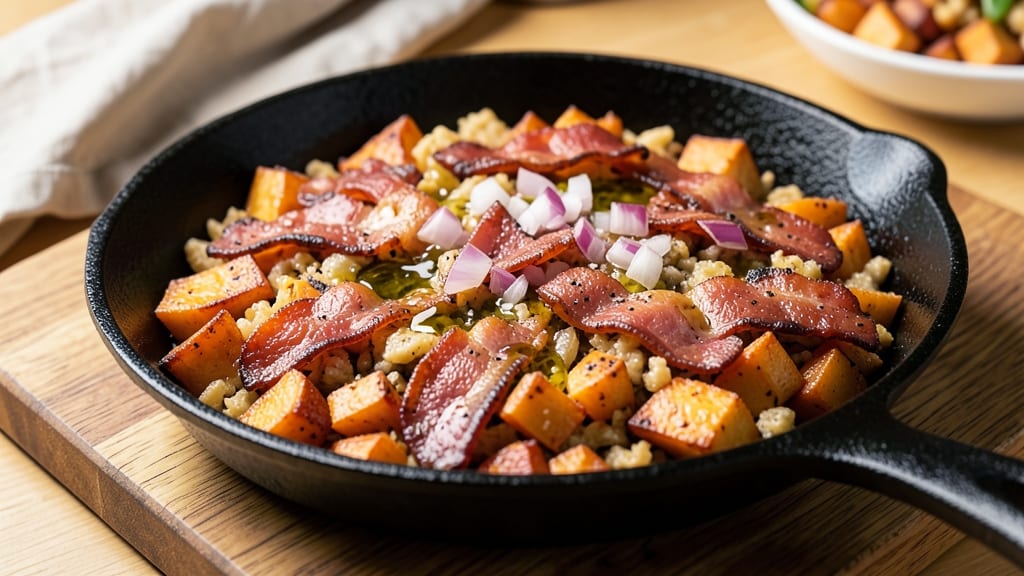 Sweet Potato and Bacon Hash Recipe: Smoky Bacon Crunch Meets Caramelized Sweet Potatoes