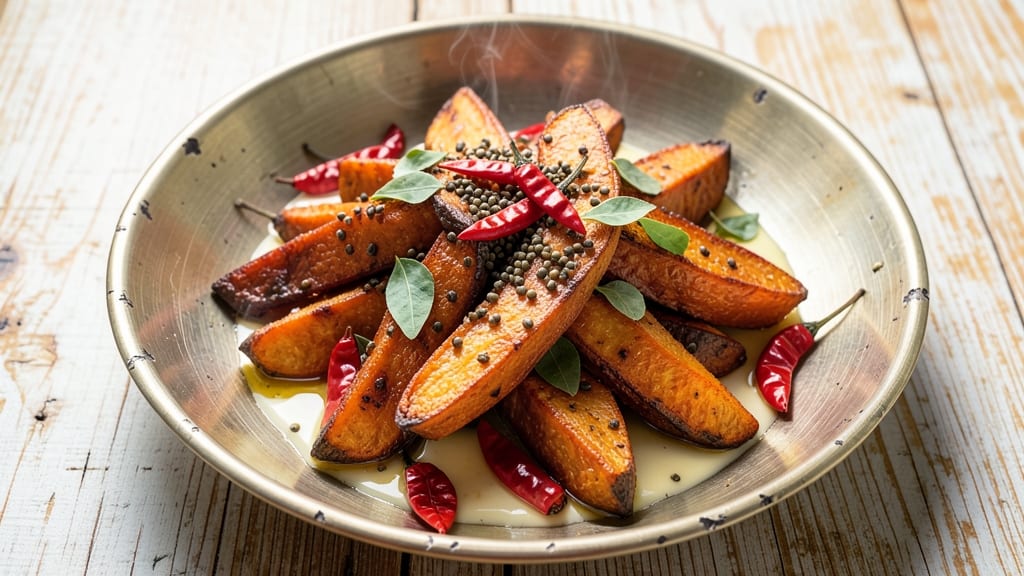 Sweet Potato Palya Recipe: Crispy-Topped Spice Medley With Tangy Tamarind Kick