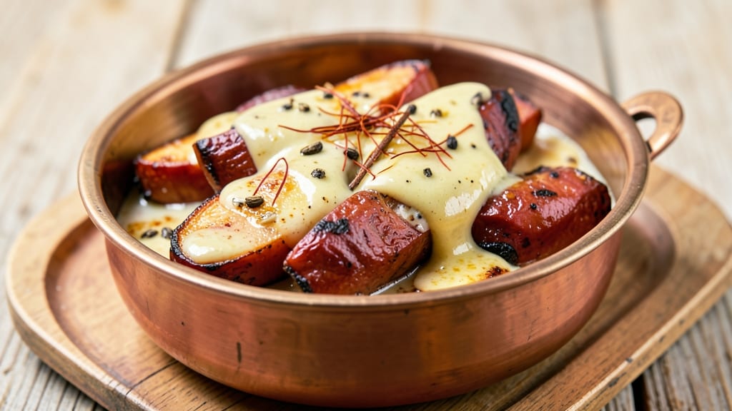 Sweet Potato Recipe in Tamil: Spiced Coconut Custard With Charred Edges