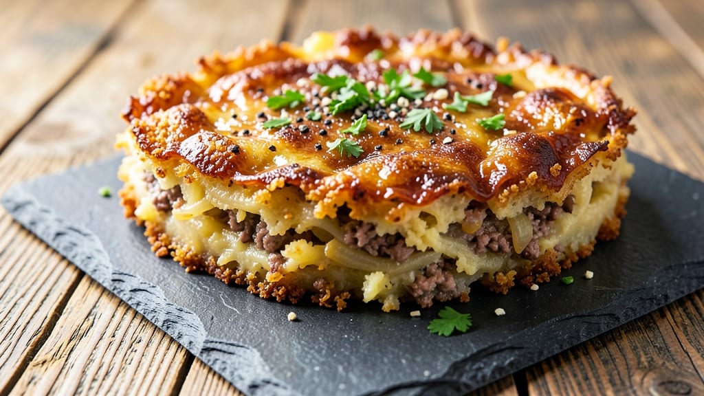 Beef and Potato Cake Recipe: Savory Crust With Juicy Meat and Veggie Layers