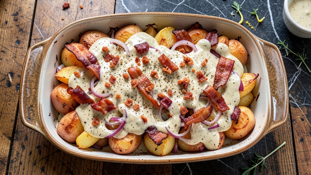 Bacon Ranch Potato Casserole Recipe: Crispy Top, Melty Cheese, Smoky Bacon Layers