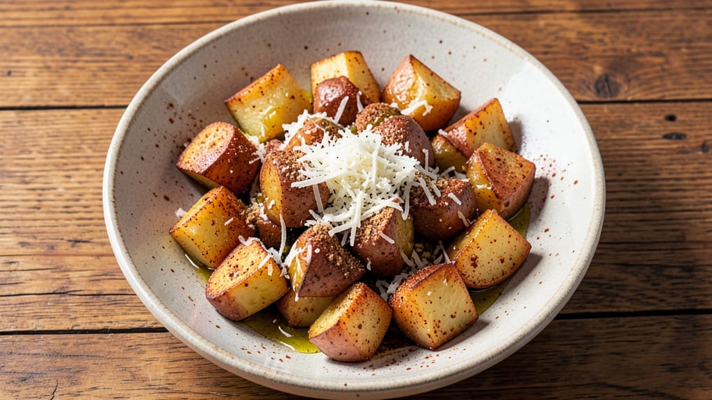 Baked Potato Chunks Recipe: Crispy Parmesan Bites in 25 Minutes