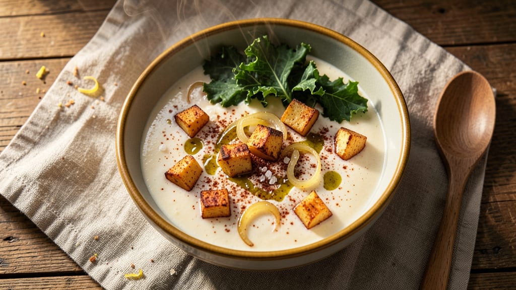 Vegan Potato Kale Soup Recipe: Earthy Roasted Base With Umami Depth