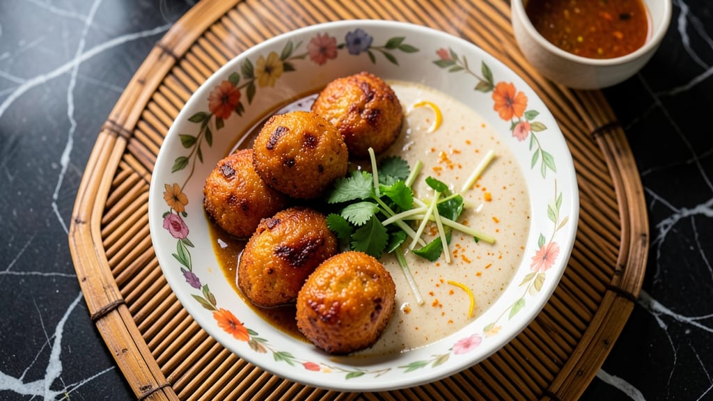 Thai Fried Sweet Potato Balls Recipe: Crispy Coconut-Glazed Bites with Spicy Dipping Sauce