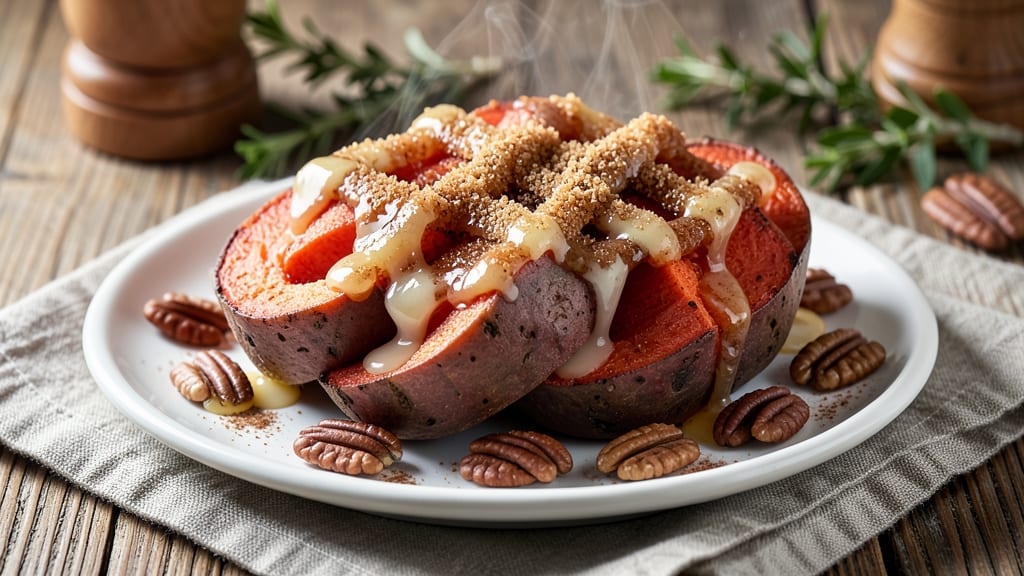 Baked Red Sweet Potato Recipe: Caramelized Sweetness With Crispy Lattice Crown