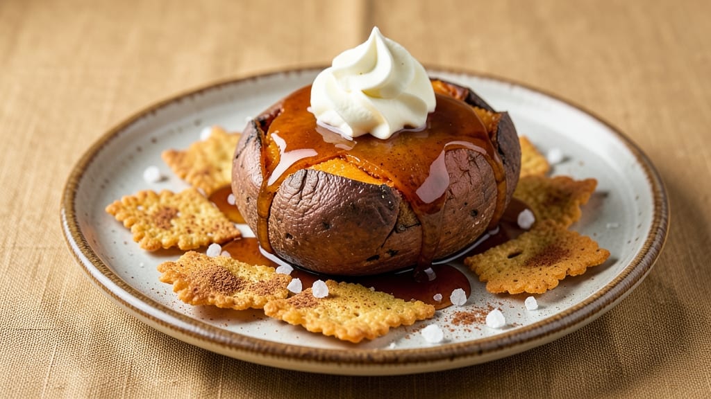 Sweet Potato Royale Recipe: Crispy Lattice Crown Over Creamy Spiced Filling