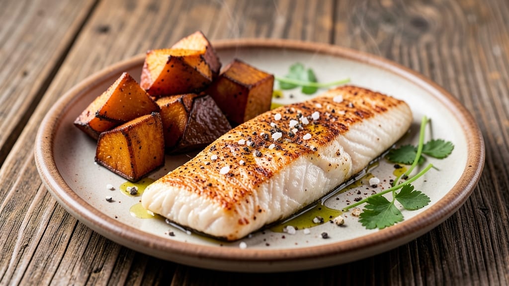 White Fish Sweet Potato Recipe: Crispy Roasted Potatoes with Flaky Fish