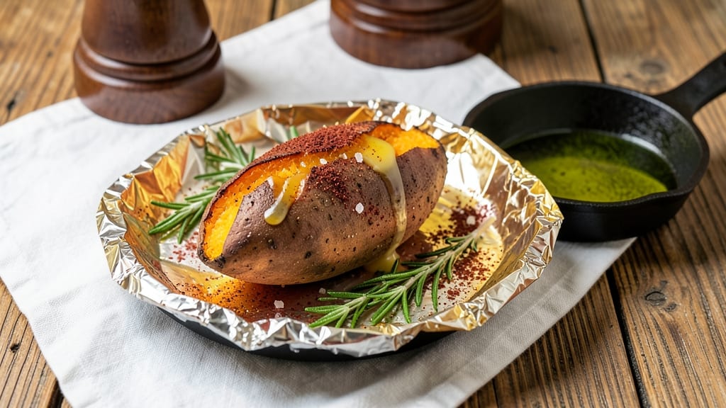 Baked Sweet Potato in Foil Recipe: Smoky-Sweet Roast With Charred Edges