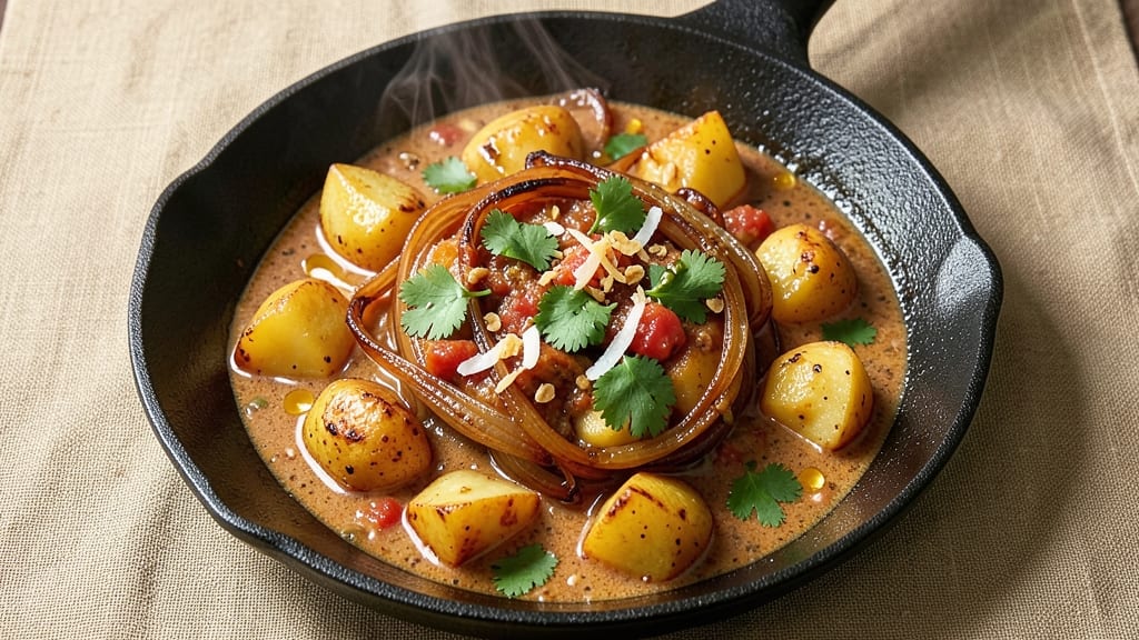 Spicy Vegan Potato Curry Recipe: Coconut-Tomato Heat With Crispy Edges