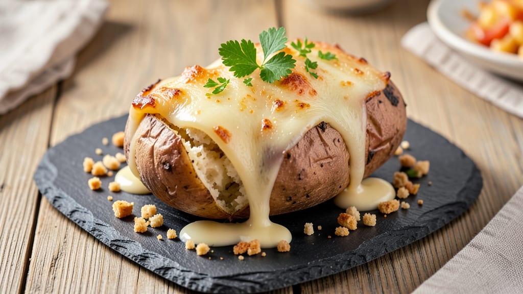 Baked Potato Parmesan Cheese Recipe: Crispy Lattice Crunch Over Melty Cheese