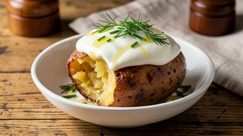 Baked Potato With Greek Yogurt Recipe: Herbed Creaminess Without the Guilt