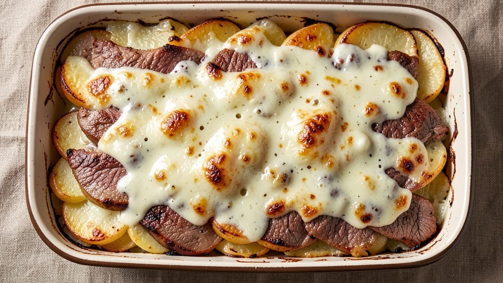 Beef and Potato Au Gratin Recipe: Crispy Top, Melty Cheese Magic