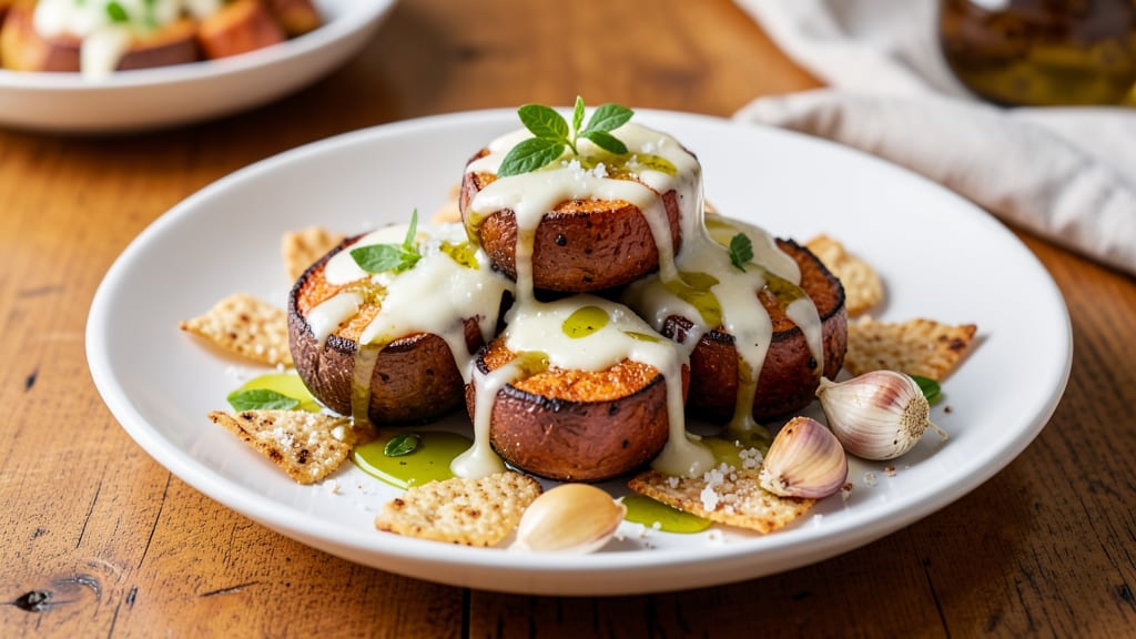 Sweet Potato Mozzarella Recipe: Crispy Lattice Top Meets Melty Cheese