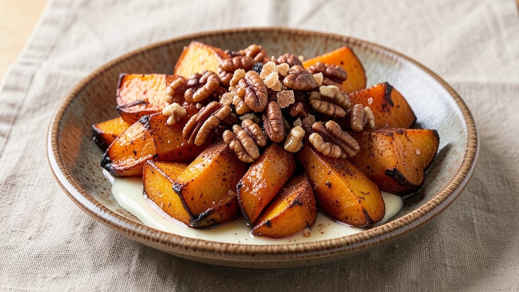 Sweet Potato Walnuts and Brown Sugar Recipe: Crunchy Topped Cinnamon-Baked Delight