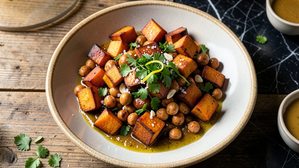 Sweet Potato Chickpea Salad Recipe: Hearty Vegan Protein Bowl with Toasted Cumin Crunch