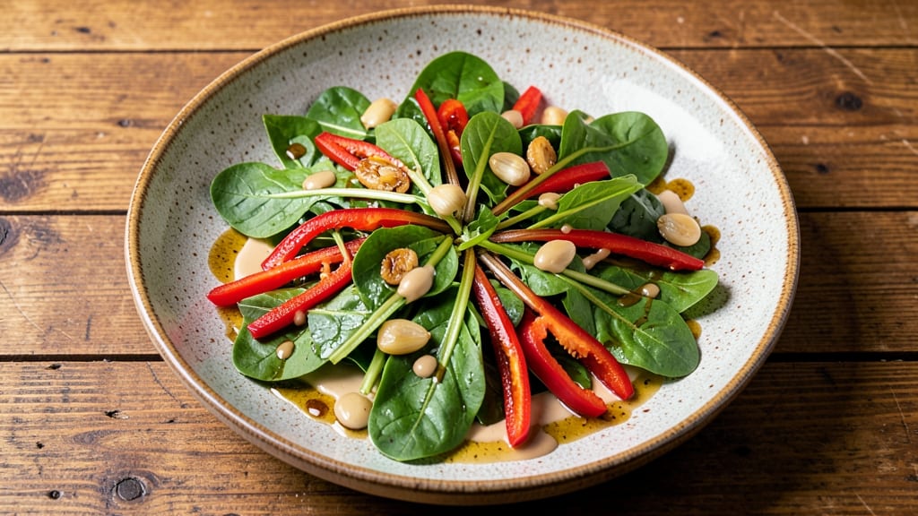 Sweet Potato Leaves Salad Recipe: Earthy Greens With Nutty Sweet Vinaigrette
