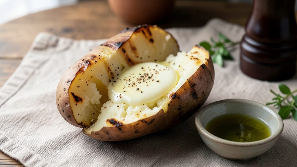 Baked Potato Recipe Microwave and Grill: Crispy Skin, Fluffy Heart in 20 Minutes
