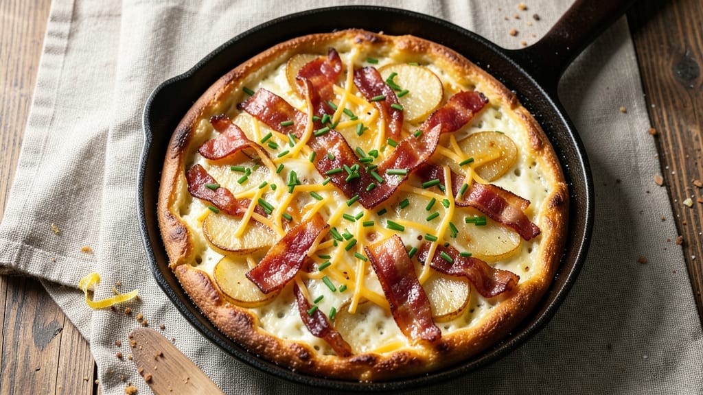 Bacon and Potato Frittata Recipe: Crispy Edges and Crumbled Bacon in One Pan