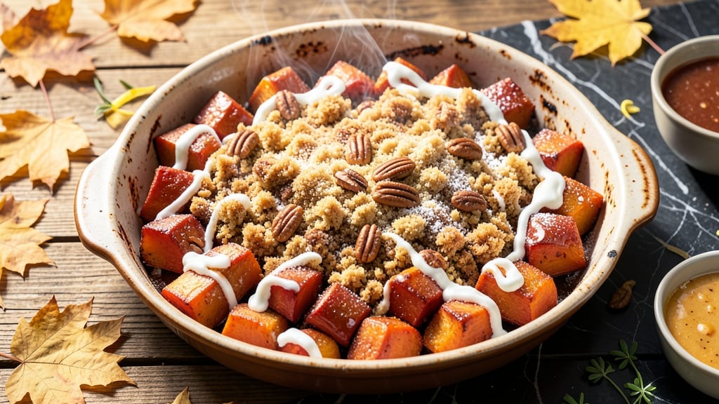 4 Rivers Sweet Potato Casserole Recipe: Crispy Streusel Crown Over Spiced Sweet Potato Bliss