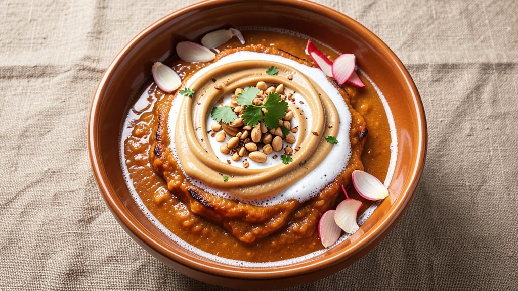 Sweet Potato and Peanut Soup Recipe: Spiced Silk with Nutty Crunch Topping