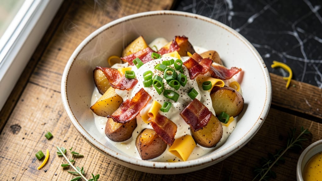 Baked Potato Salad Recipe with Bacon: Smoky Crispy Bits and Creamy Comfort