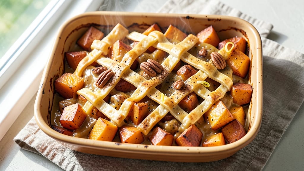 Sticky Fingers Sweet Potato Casserole Recipe: Cheesy Streusel Crown Over Spiced Potato Bliss