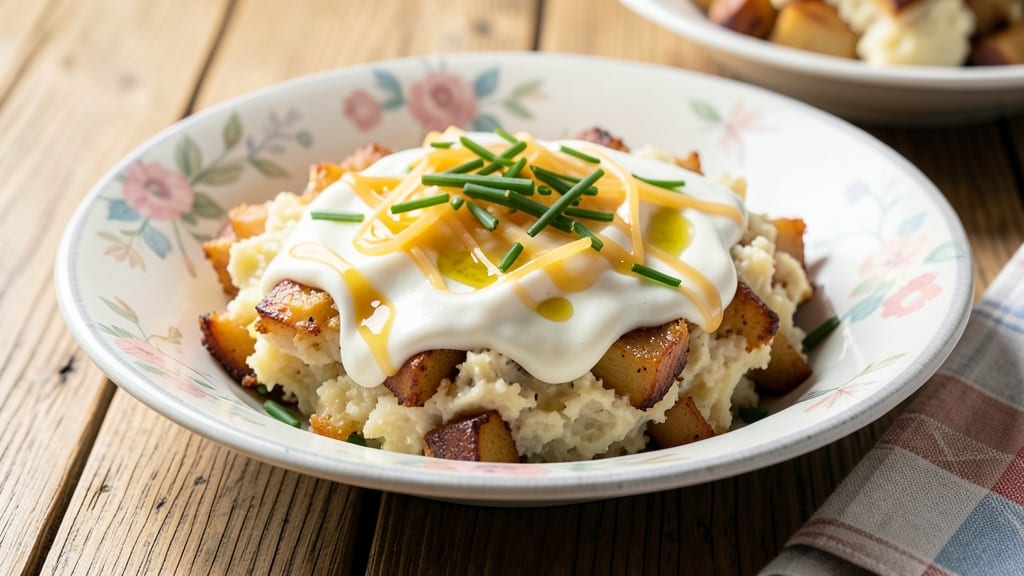 Baked Potato Dressing Recipe: One-Pan Roasted Trio With Caramelized Sweetness
