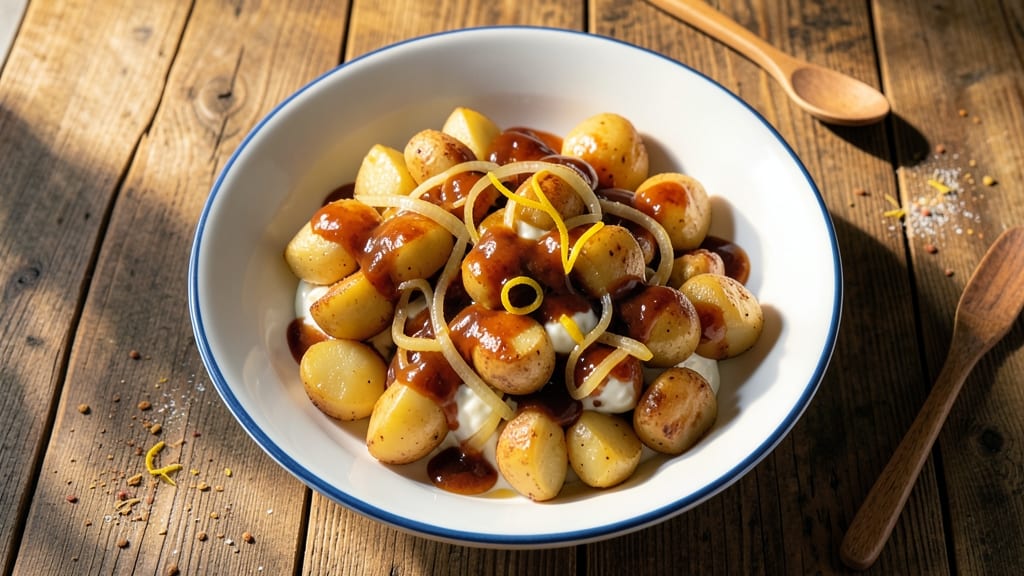 Archers BBQ Potato Salad Recipe: Smoky-Sweet Potato Bites With Crunchy Onion Topping